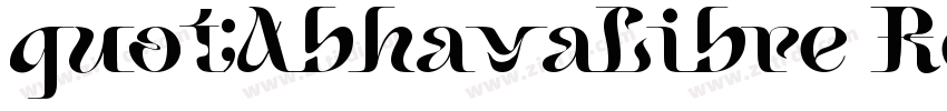quot;AbhayaLibre Regular字体转换